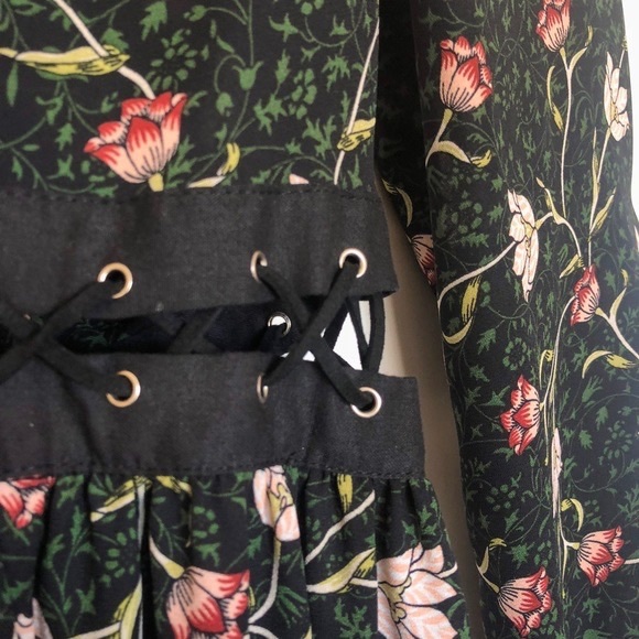 TOPSHOP Woodland Latticed Waist Midi - Picture 5 of 8